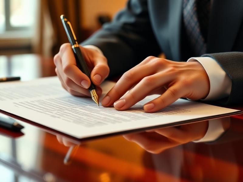 Signature de documents immobiliers chez le notaire