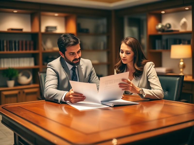 Expert immobilier analysant un dossier de rachat